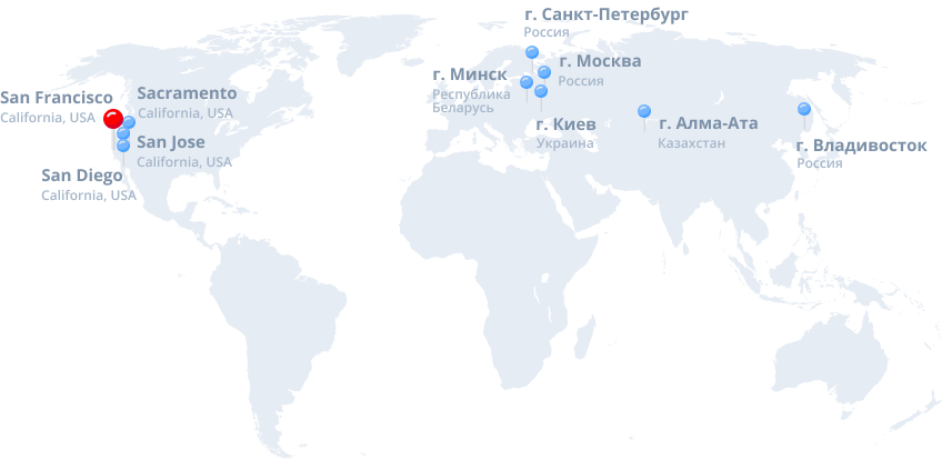 Карта офисов компании ACS Law Offices