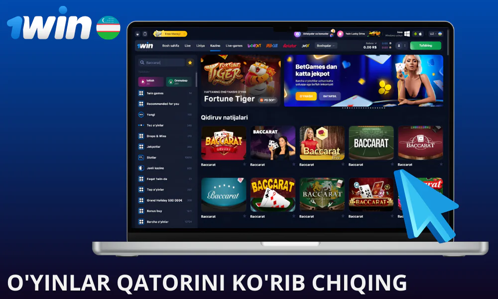 O'yinlar qatorini ko'rib chiqing
