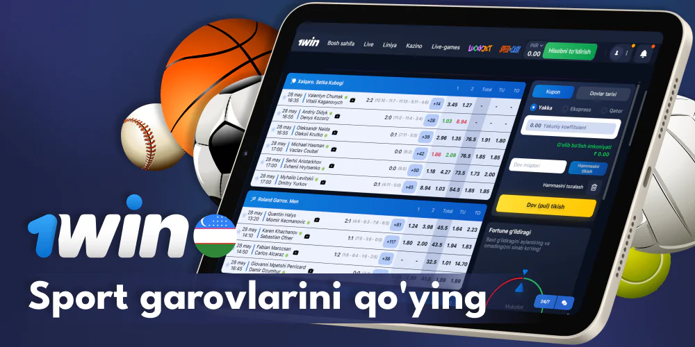O'zbekistonda 1Win da sport tikish