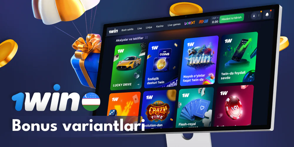 1win bilan kazino va sport bonuslaridan rohatlaning